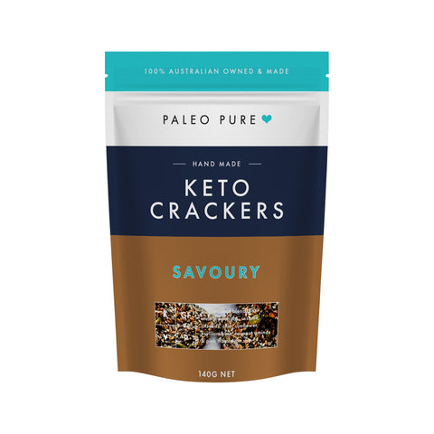 Paleo Pure Keto Crackers Savoury 140g