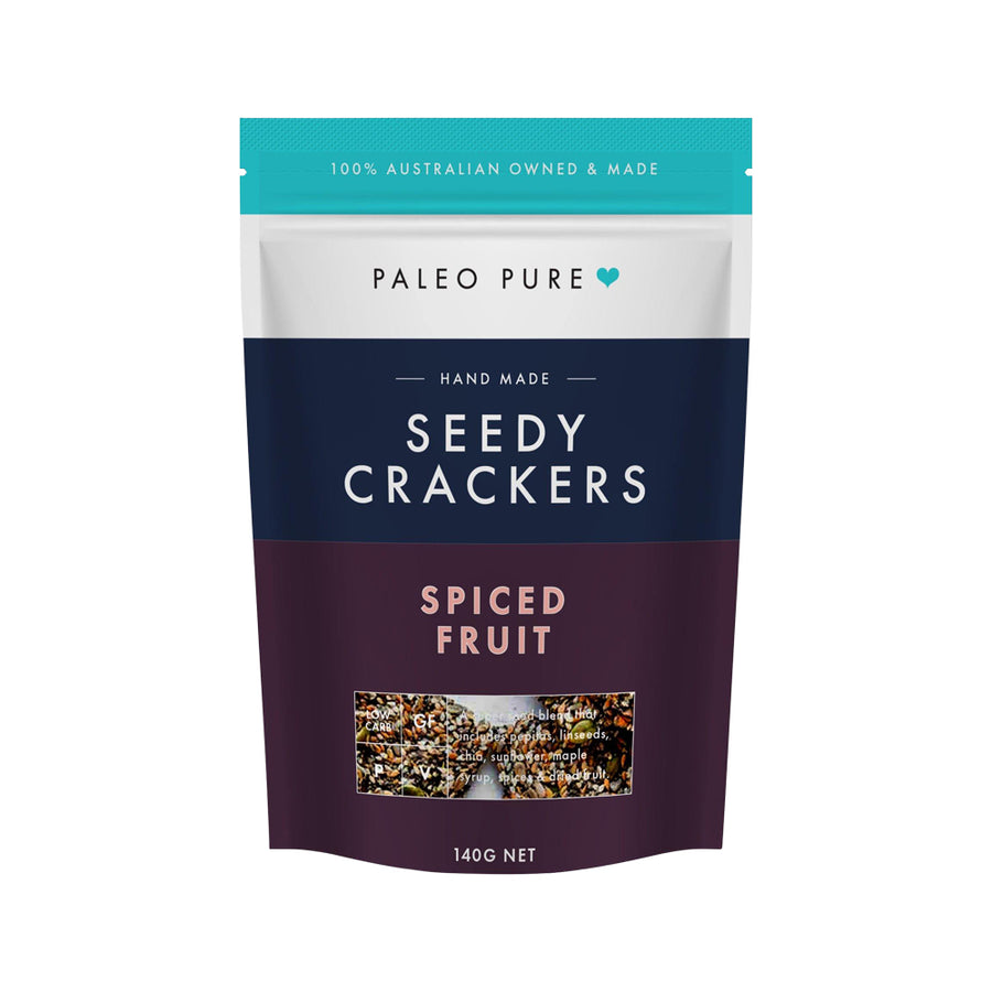 Paleo Pure Seedy Crackers Spiced Fruit 140g