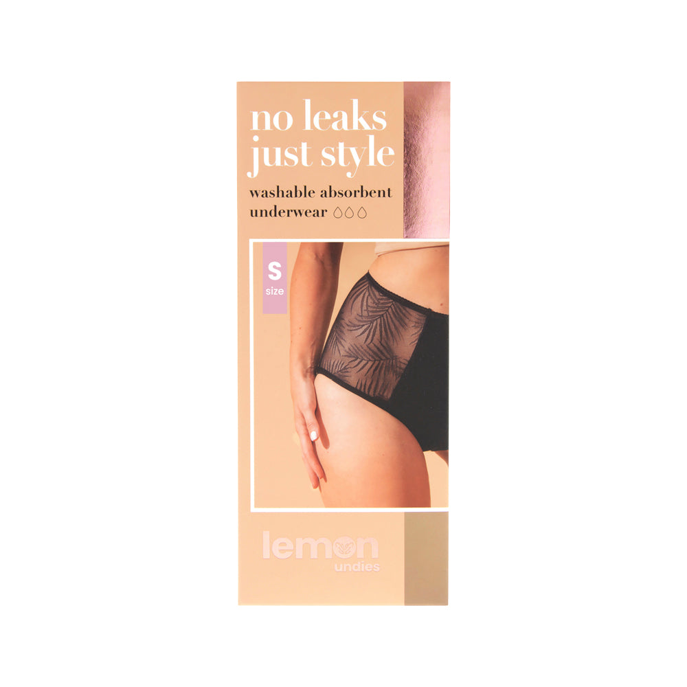 Pelvi Lemon Underwear LBL High Waisted Black S
