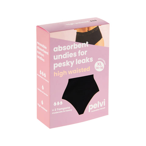 Pelvi Underwear Leakproof Full Brief Black XL