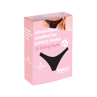 Pelvi Underwear Leakproof G String Black L