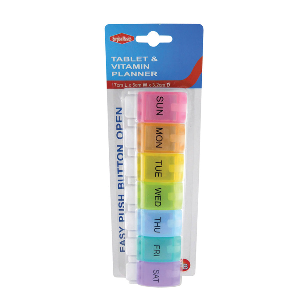 Pill Box Weekly Planner (1 per day) Small (17 x 5 x 3.2cm)