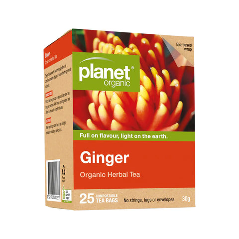 Planet Organic Org Ginger Herbal Tea x 25 Tea Bags