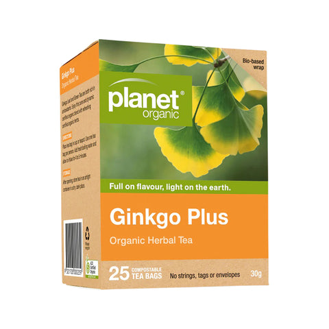 Planet Organic Org Ginkgo Plus Herbal Tea x 25 Tea Bags