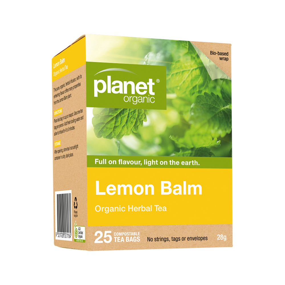 Planet Organic Org Lemon Balm Herbal Tea x 25 Tea Bags