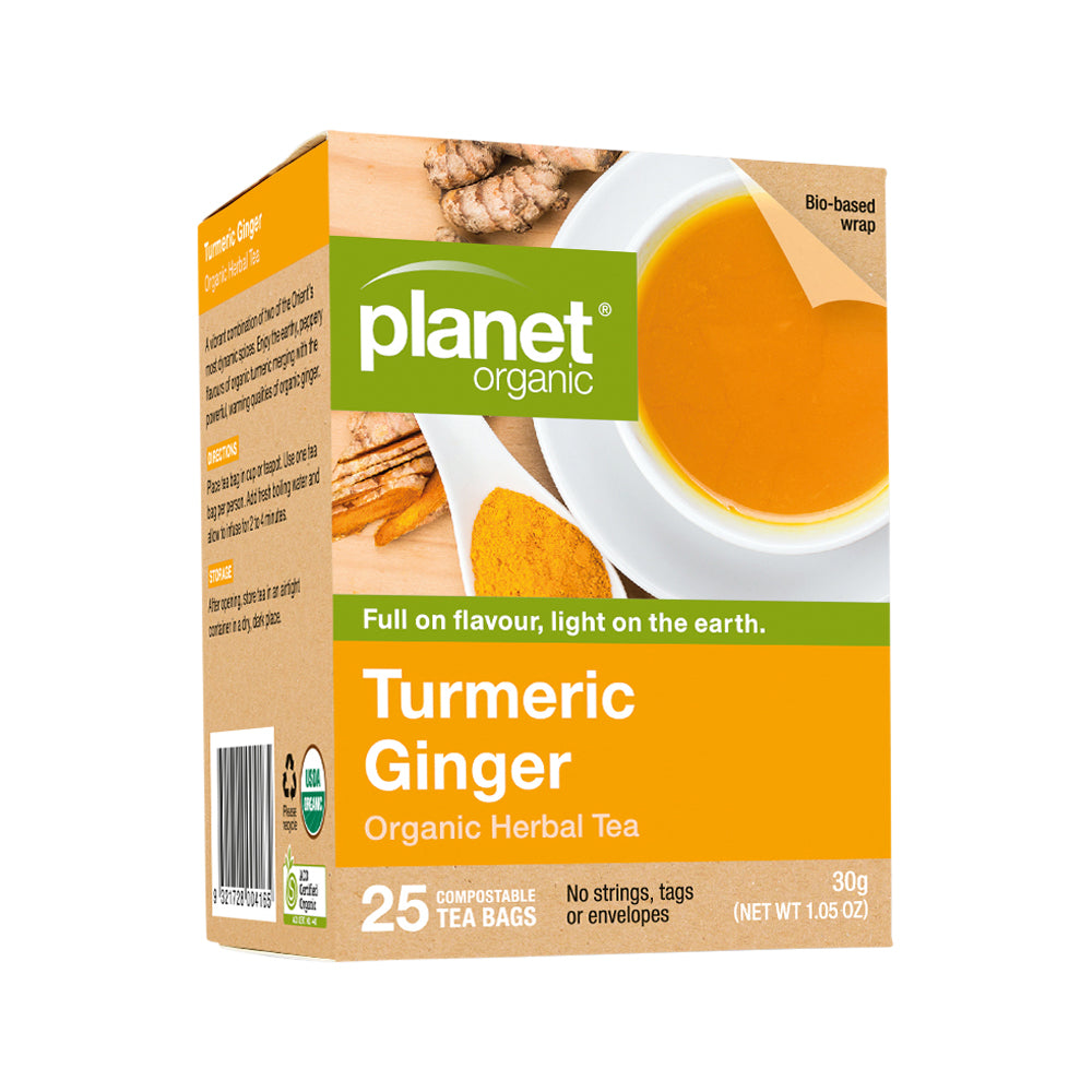 Planet Organic Org Turmeric Ginger Tea x 25 Tea Bags