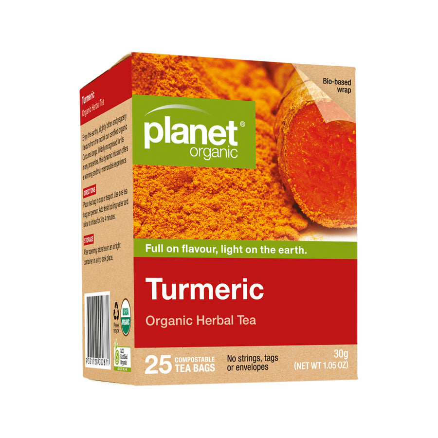 Planet Organic Org Turmeric Herbal Tea x 25 Tea Bags