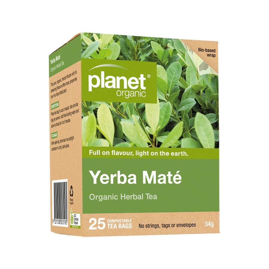 Planet Organic Org Yerba Mate Herbal Tea x 25 Tea Bags