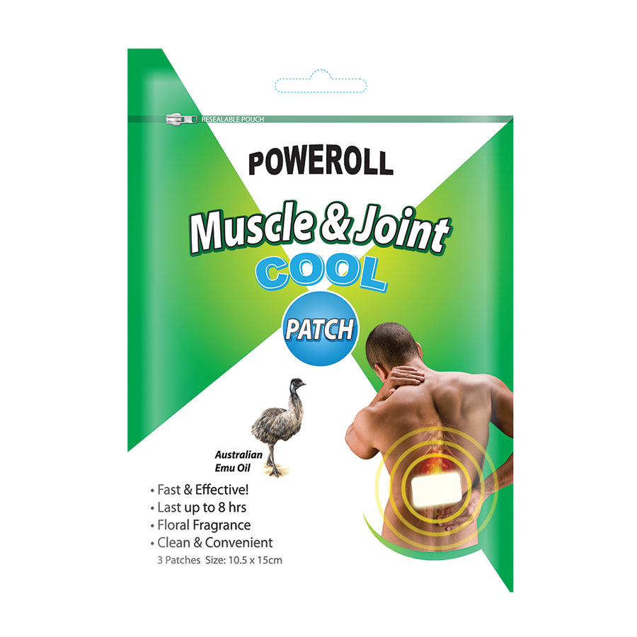 PoweRoll Muscle and Joint Patch Cool x 3 Pack