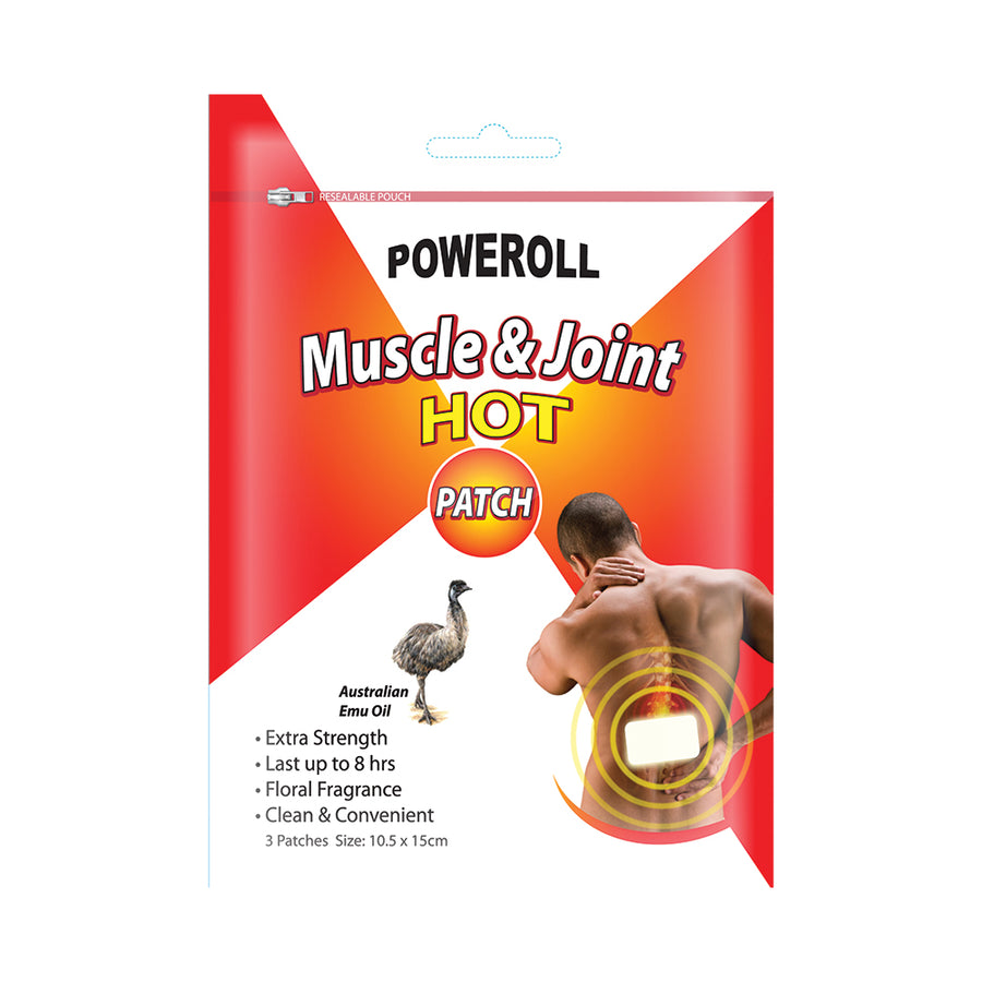 Poweroll Muscle & Joint Hot Patch x 3 Patches