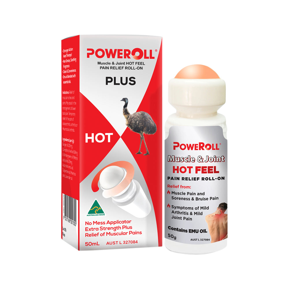 PoweRoll Pain Relief Muscle & Joint Hot Feel Roll-On 50ml