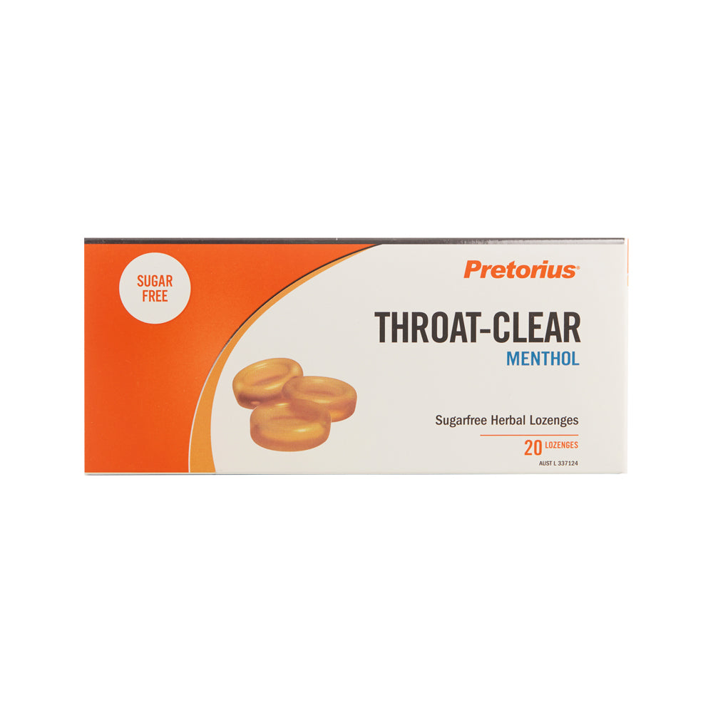 Pretorius Throat Clear Lozenges Menthol 20pk