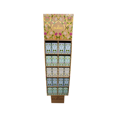 Pukka Display Stand Floor Brown and Gold EMPTY