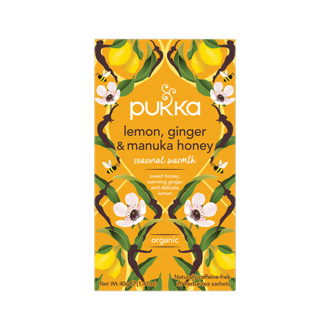 Pukka Org Lemon, Ginger and Manuka Honey x 20 Tea Bags