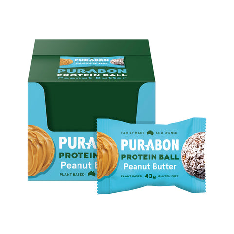 Purabon Balls Protein Peanut Butter 43g x 12 Display