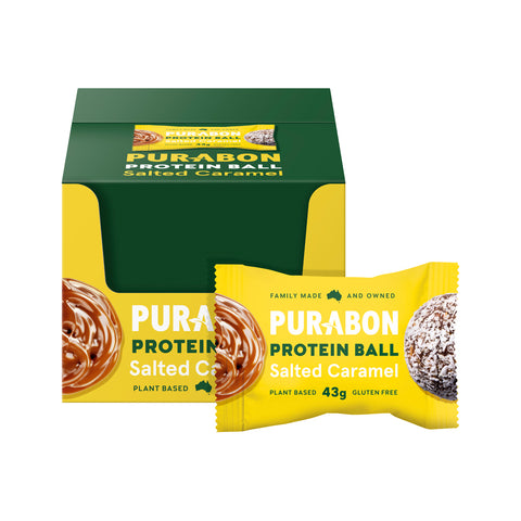 Purabon Balls Protein Salted Caramel 43g x 12 Display