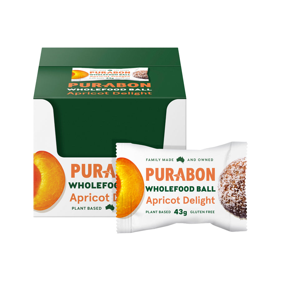 Purabon Balls Wholefood Apricot Delight 43g x 12 Display