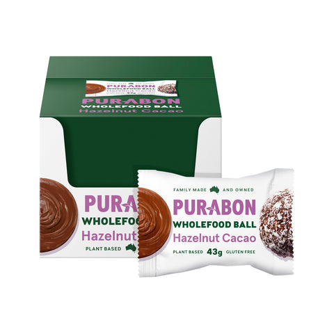 Purabon Balls Wholefood Hazelnut Cacao 43g x 12 Display