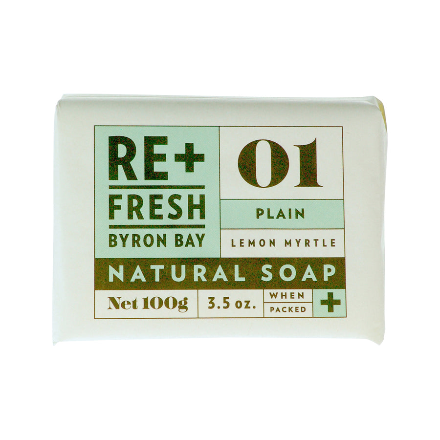 Refresh Byron Bay 01 Plain Lemon Myrtle Natural Soap 100g