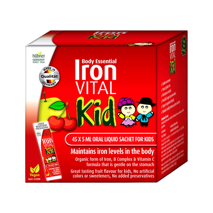 Silicea Body Essential Iron VITAL Kid Sachets (5mg) 5ml x 45 Pack