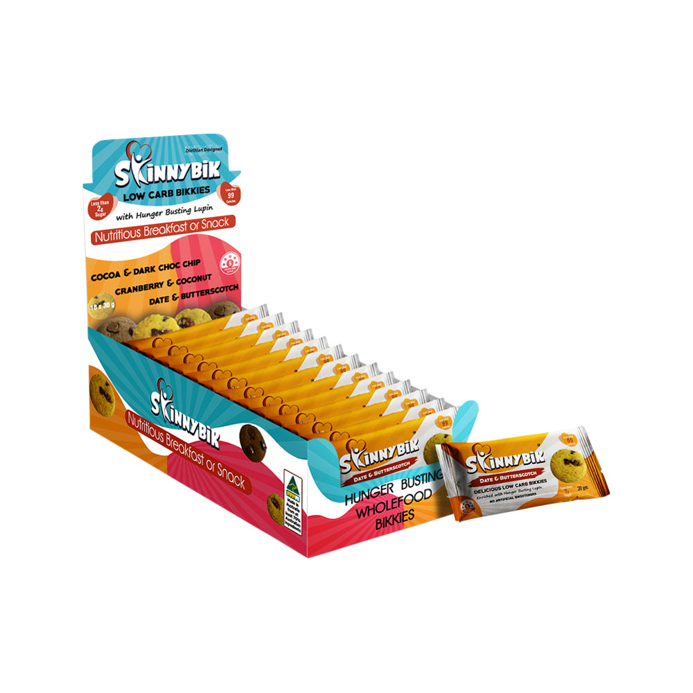 Skinnybik Biscuits Low Carb Bikkies Date and Butterscotch 15g