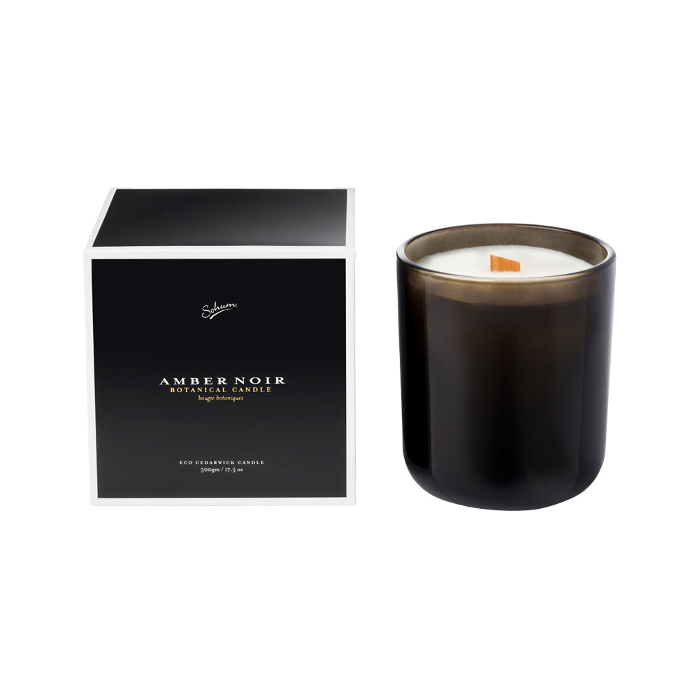 Sohum Grandiflora Botanical Candle Eco Amber Noir 500g