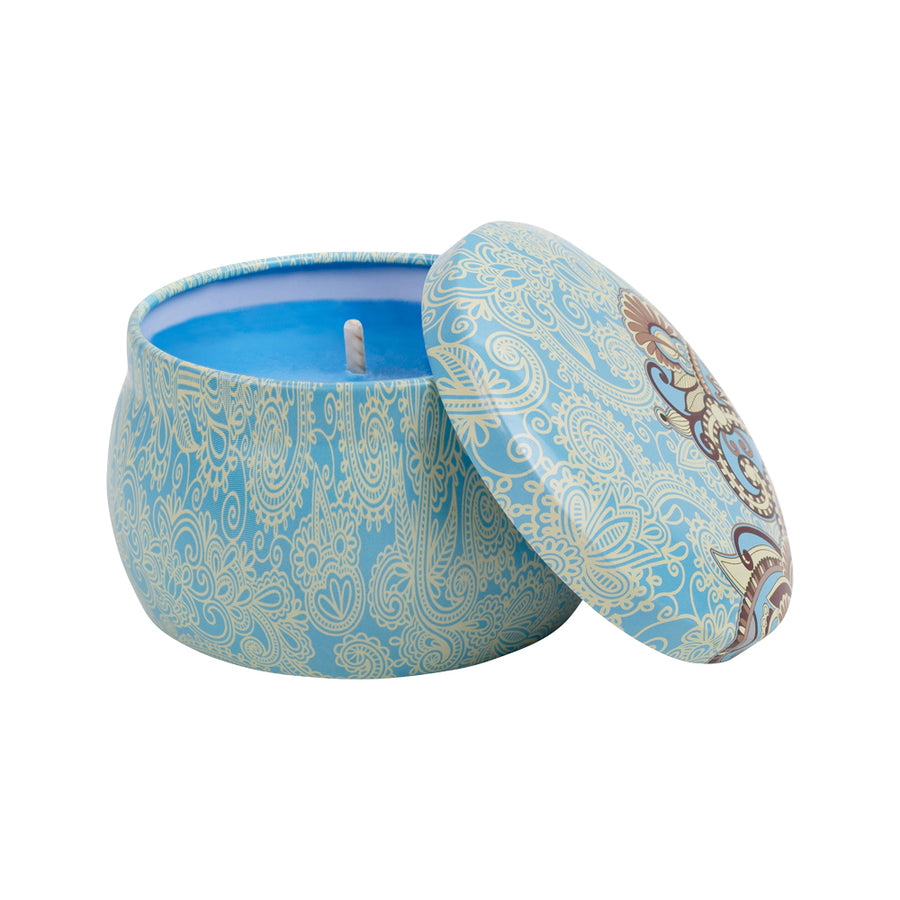 Sol Candles Candle Tin Blue French Vanilla
