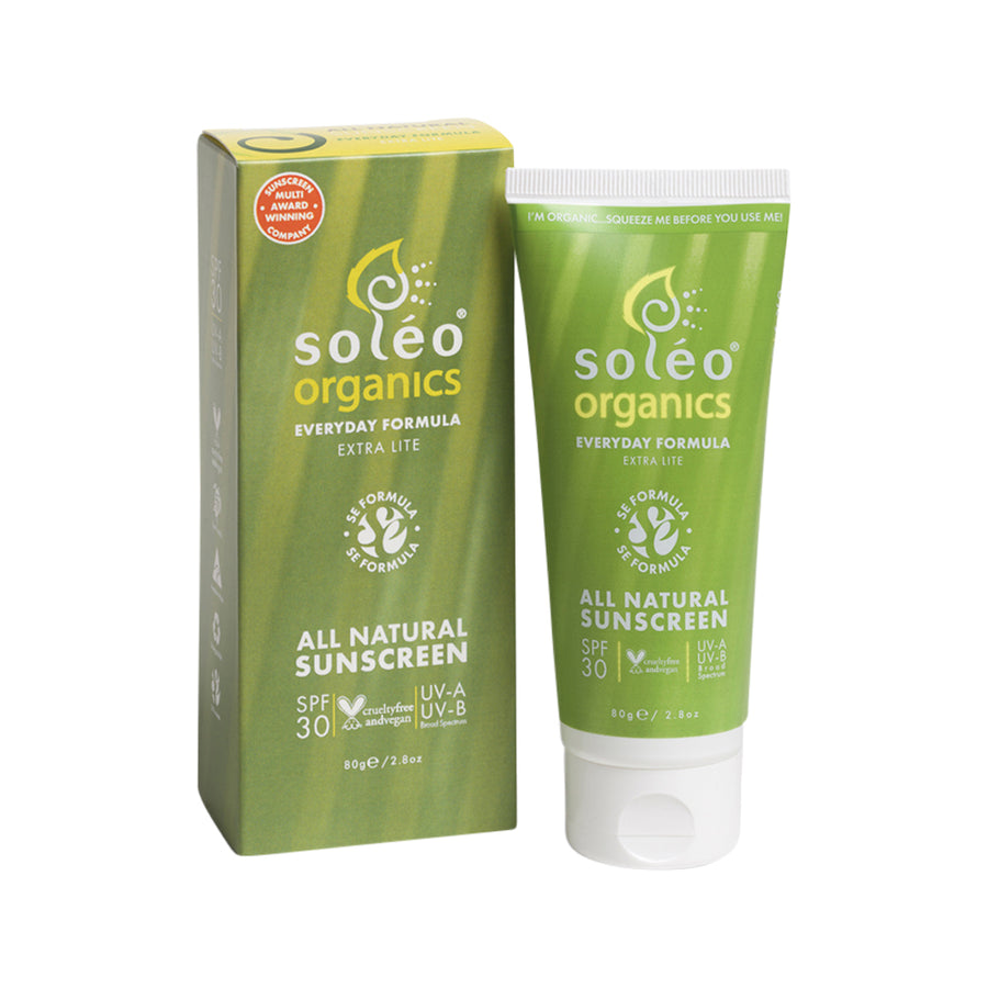 Soleo Organics Sunscreen SPF30 Everyday Formula (Light) 80g