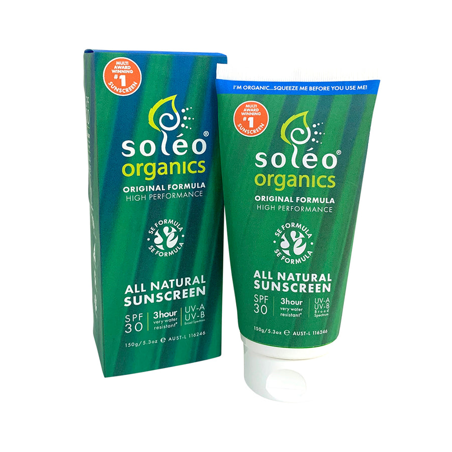 Soleo Organics Sunscreen SPF30 Original Formula (High Perf) 150g