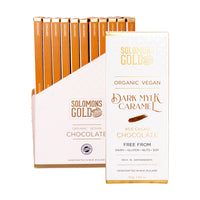 Solomons Gold Org Choc Dark Mylk Caramel 55g x 12 Display