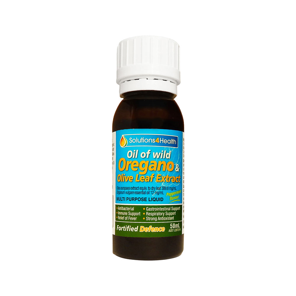 Solut 4 Health Oil Wild Oregano and Olive Leaf (Fortified Defence) 50ml