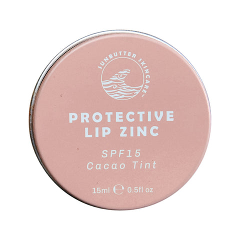 SunButter Skincare Lip Zinc Protective Tinted Cacao 15ml