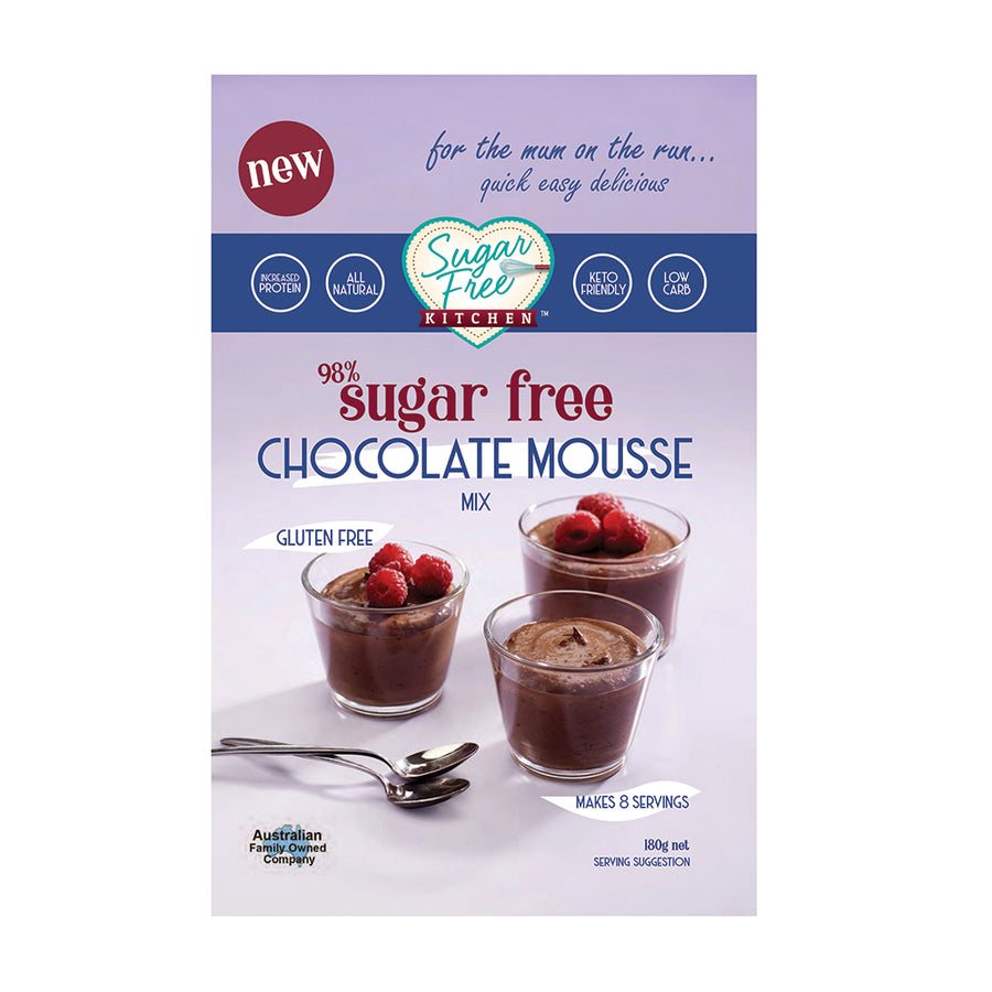 Sugar Free Kitchen 98% Sugar Free Chocolate Mousse Mix Gluten Free 180g
