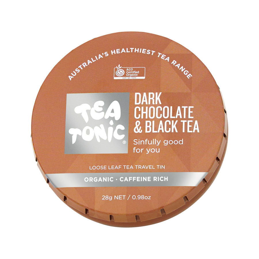 Tea Tonic Dark Chocolate and Black Tea Loose Leaf Tea Travel Tin 28g