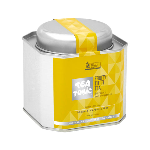 Tea Tonic Organic Fruity Tutti Tea Caddy Tin 200g