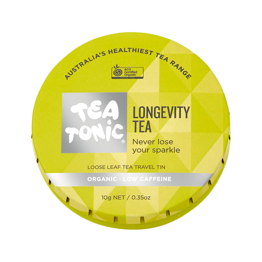 Tea Tonic Organic Longevity Tea Loose Leaf Tea Travel Tin 10g