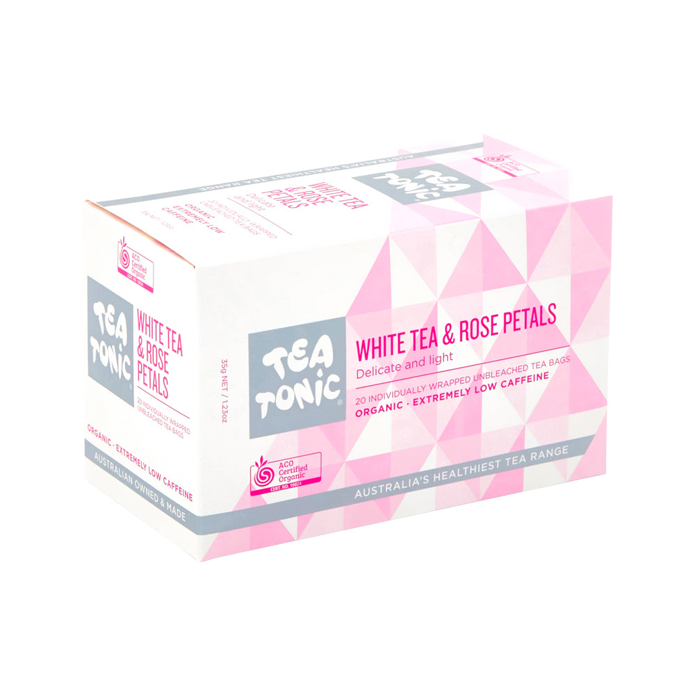 Tea Tonic Organic White Tea and Rose Petals Tea x 20 Tea Bags