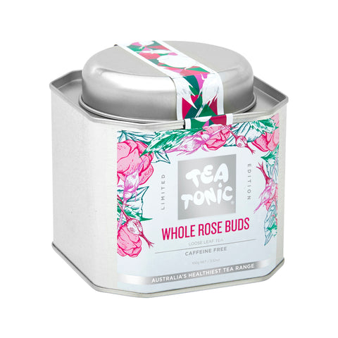 Tea Tonic Whole Rose Buds Tea Caddy Tin 100g