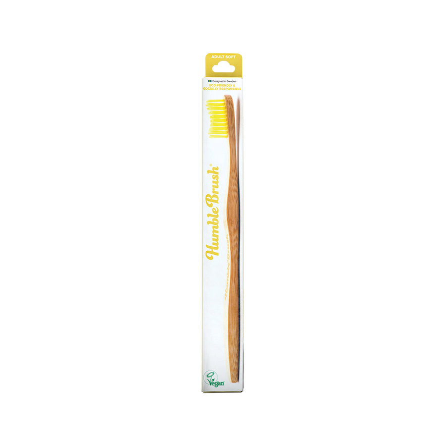 The Humble Co. Toothbrush Bamboo Adult Soft Yellow