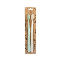 The Nat Family Co Bio Toothbrush Ivory Desert and River Mint x 2 Pack