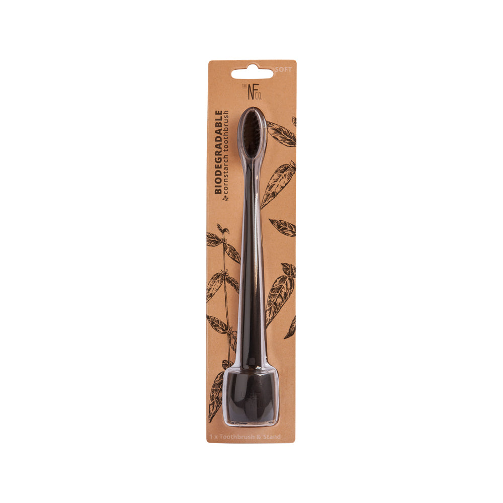 The Nat Family Co Bio Toothbrush with Stand Pirate Black