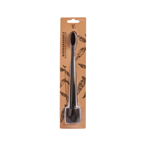 The Nat Family Co Bio Toothbrush with Stand Pirate Black