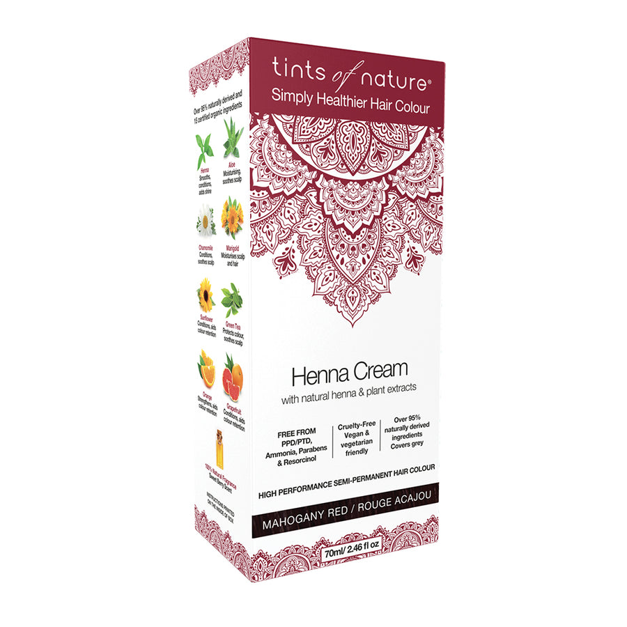 Tints of Nature Henna Cream (Hair Semi Perm) Mahogany Red 70ml