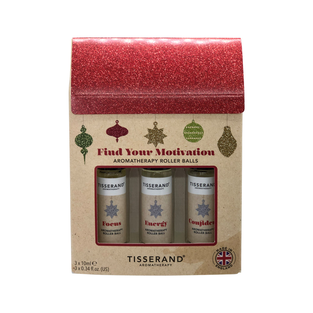 Tisserand Roller Ball Kit Find Your Motivation Baubles 10ml x 3 Pk