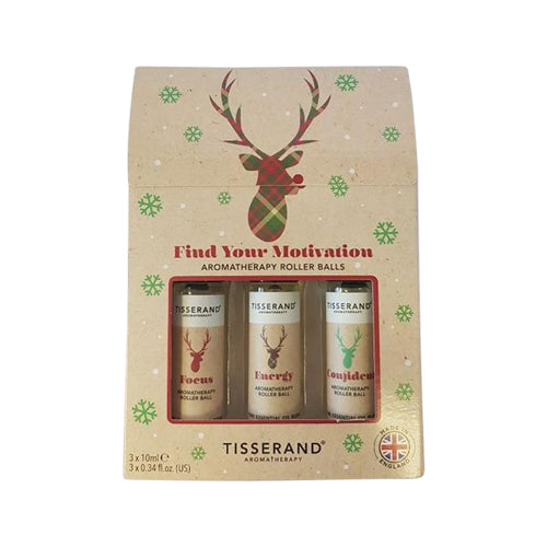 Tisserand Roller Ball Kit Find Your Motivation Rudolph 10ml x 3 Pk