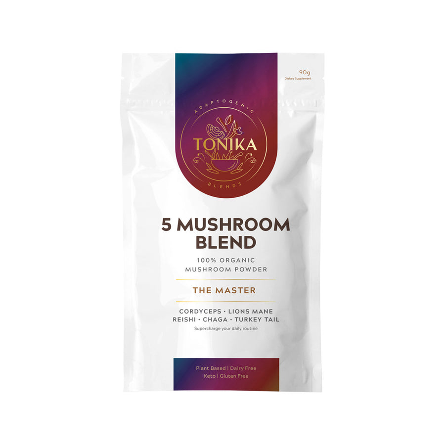 Tonika 100% Organic Mushroom Powder 5 Mushroom Blend 90g
