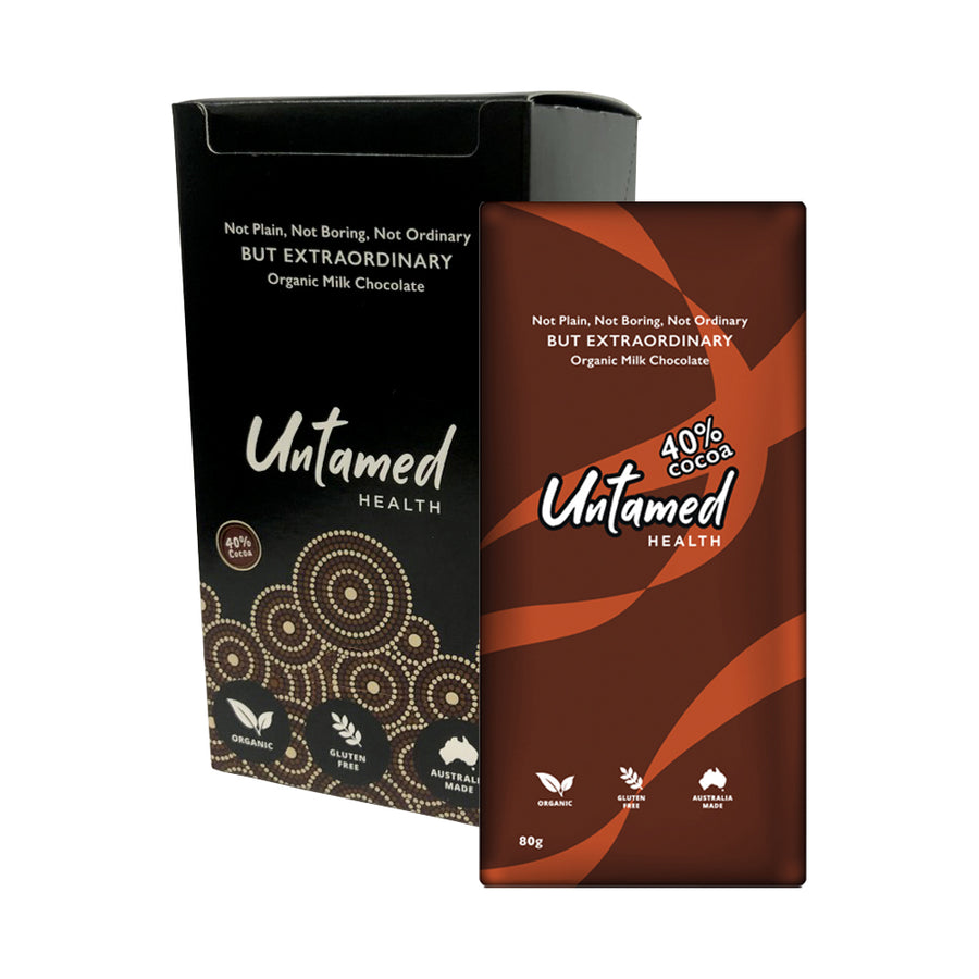 Untamed Health Org Choc Milk 80g x 12 Display