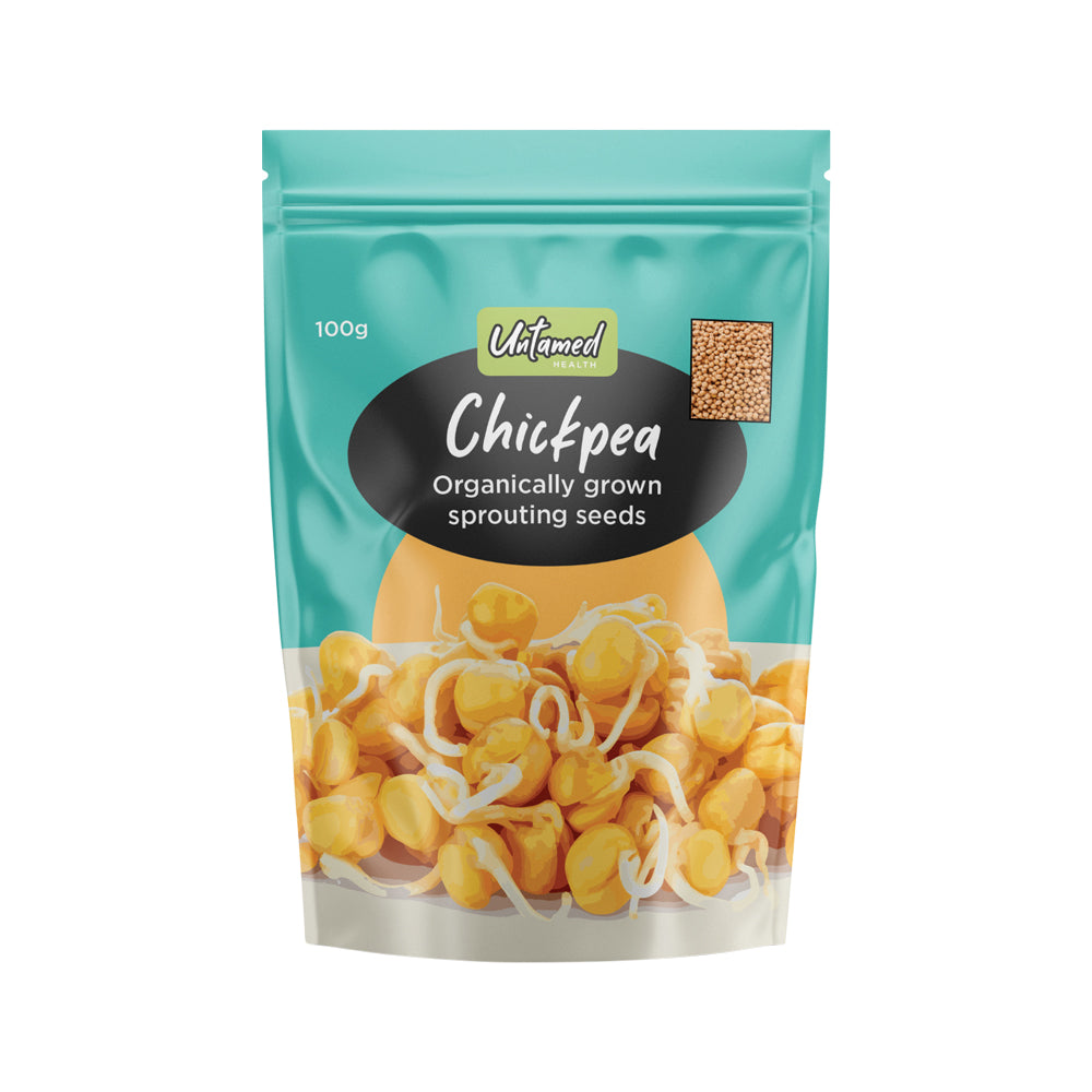 Untamed Health Sprouting Seeds (Org Grown) Chickpea 100g