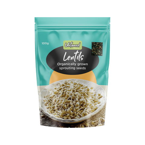 Untamed Health Sprouting Seeds (Org Grown) Lentils 100g