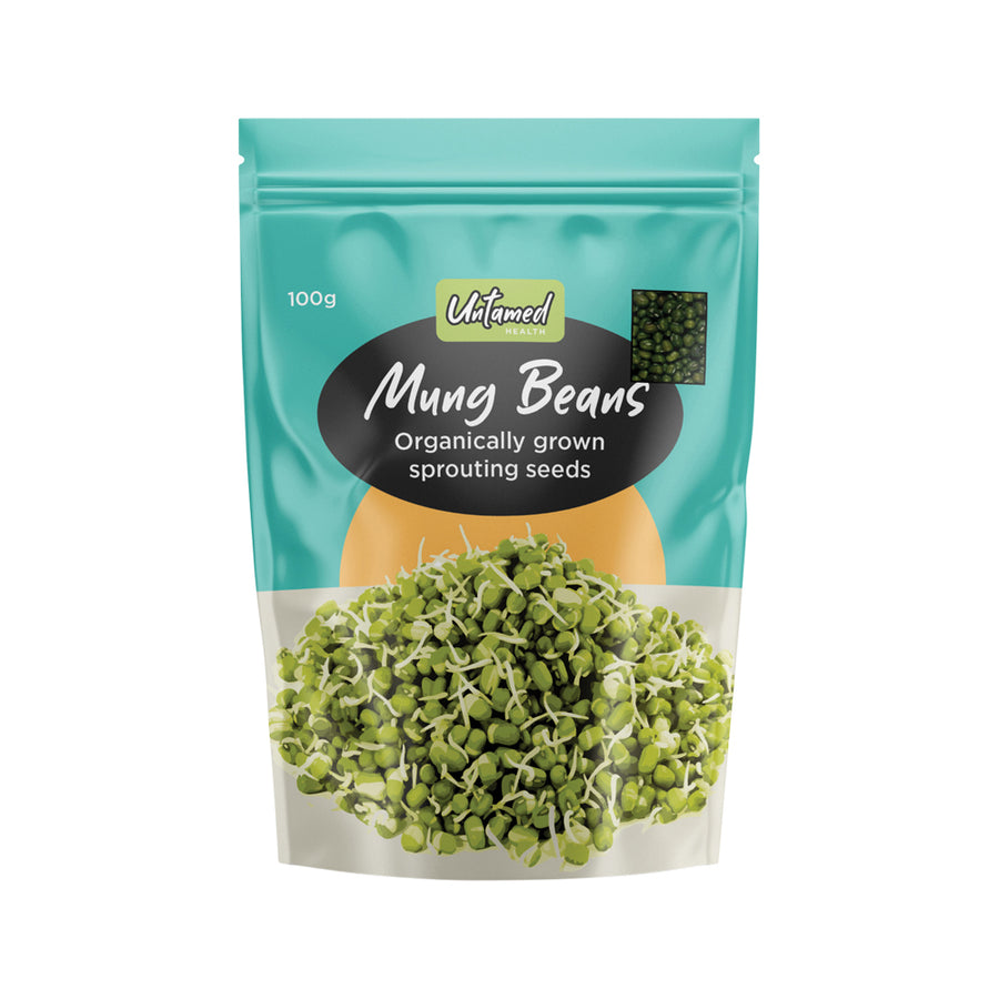 Untamed Health Sprouting Seeds (Org Grown) Mung Beans 100g